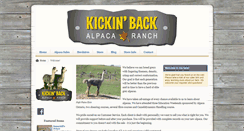 Desktop Screenshot of kickinbackalpacaranch.com