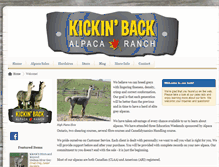 Tablet Screenshot of kickinbackalpacaranch.com